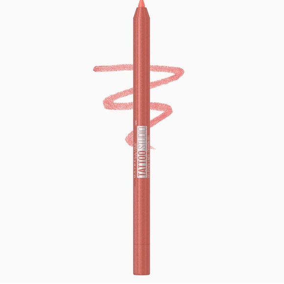 ⭐️5 For 25⭐️ Maybelline Tattoo Studio Gel Pencil Waterproof Eyeliner Peach Pop - Picture 5 of 5
